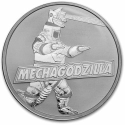 Niue 1 oz silver GODZILLA vs KONG MECHAGODZILLA 2021 BU $2 Colorized in TEP