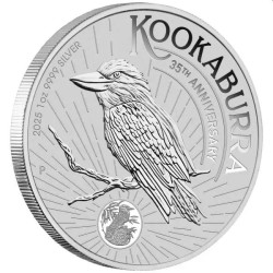 PM 1 oz silver KOOKABURRA 2025 $1 Anniversary Australia bu