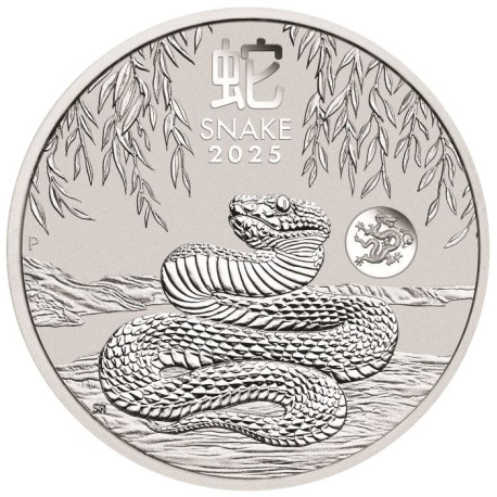 PM Lunar 3 SNAKE 1 oz silver 2025 BU $1 Australia