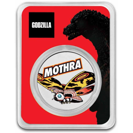 1 oz silver MOTHRA 2023 $2 BU in TEP