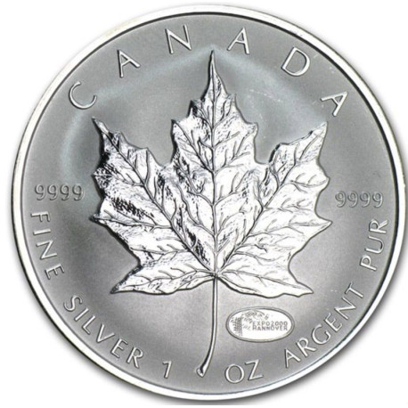 Canada 1 oz silver MAPLE LEAF 2000 $5 FIREWORKS privy bu