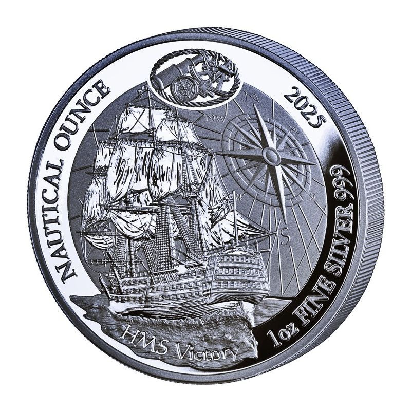 英2LP Kaleida In Arms 770564 Embassy One /00520 1 oz SILVER RWANDA NAUTICAL HMS VICTORY 2025 PP + COA