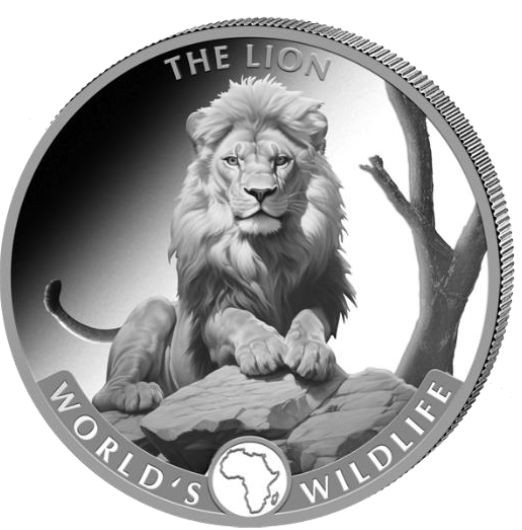 【International Silver 】ライオンのサモワール サーバー wildlife-1-oz-silver-the-lion-