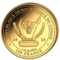 Wildlife 1 oz GOLD The PEREGRINE FALCON 2024 Congo 100 Fr