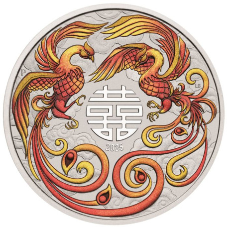 PM 1 oz silver FOUR GUARDIANS LAN 2024 COLOURED $1 bu CHINESE MYTHS & LEGENDS