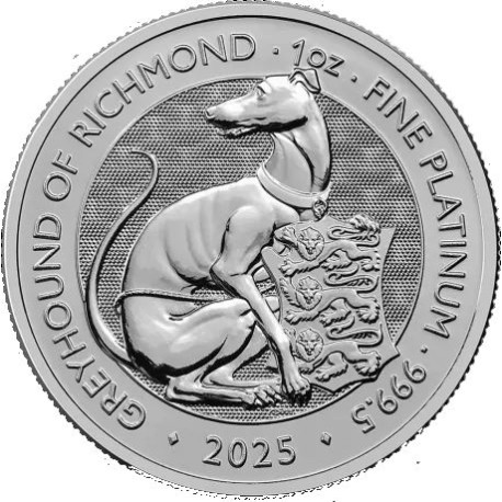 1 oz PLATINUM Tudor Beast The QUEEN'S PANTHER 2025 $100 BU