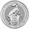 1 oz PLATINIUM PLATINUM QUEEN'S BEAST £100 WHITE GREYHOUND 2022 bu