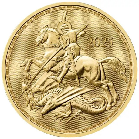 UK 1 oz GOLD ST GEORGE & The DRAGON 2024 £2 bu
