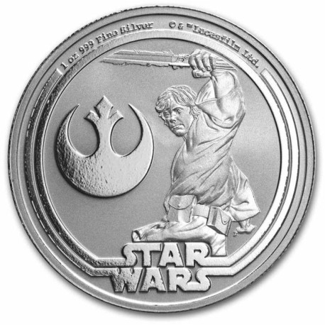 1 oz silver STAR WARS 2024 BABY YODA $2 BU