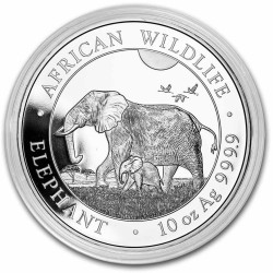 10 oz silver ELEPHANT 2022 Somalia Shillings 1000