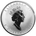 1 oz silver MAPLE LEAF 2002 $5 bu