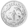 EC8 SHARK DIVER 2023 GRENADA 1 oz silver $2 bu 