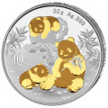 30 GR SILVER PANDA 2025 Yuan COLOURED 10 bu