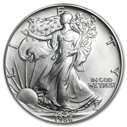 1 oz silver Eagle 1986 $1 BU