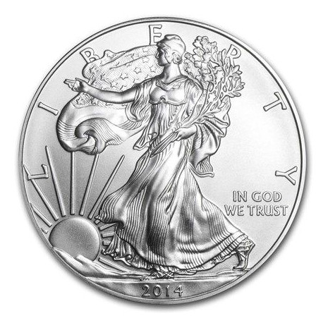 1 oz U.S. silver Eagle 2014 $1 bu