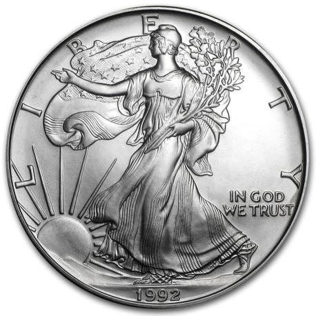 1 oz silver U.S. Silver EAGLE 1992 $1 bu