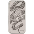 Perth Mint 1 oz silver RECTANGLE DRAGON $1 BAR 2024