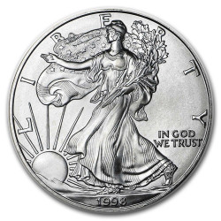 1 oz silver Eagle 1991 Proof box + coa