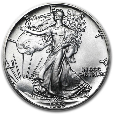 1 oz silver U.S. Silver EAGLE 1989