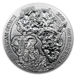 1 oz silver Rwanda ELEPHANT 2009