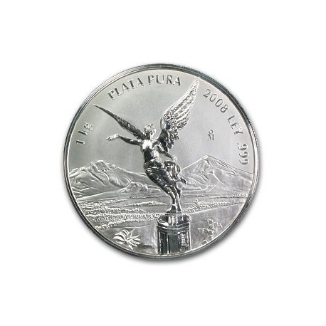 Mexico 1 kilo silver LIBERTAD 2008 bu