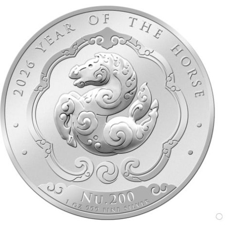 1 oz silver KINGDOM OF BHUTAN 2025 SNAKE NU200 bu