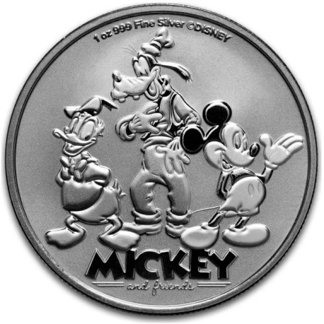 1 oz silver MICKEY & FRIENDS 2025 $2 bu