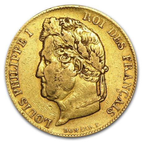 GOLD 20 francs or LOUIS-PHILIPPE 1830-1848