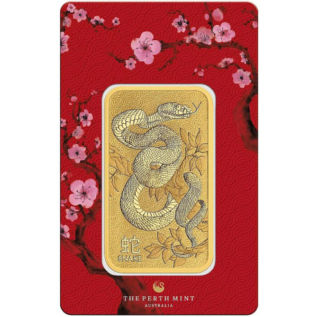 Perth Mint 1 oz RECTANGLE DRAGON $100 BAR in tep