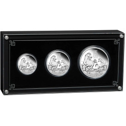 Australian Lunar Series III 2025 Year of the Snake Silver Proof Three-Coin Set
