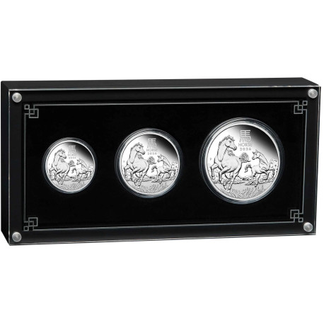 Australian Lunar Series III 2025 Year of the Snake Silver Proof Three-Coin Set