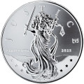 GIBRALTAR 1 oz silver LADY JUSTICE 2023 BU £1