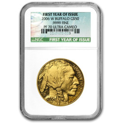 1 oz GOLD BUFFALO 2006 PROOF NGC PF 70 ULTRA CAMEO- FIRST YEAR OF ISSUE