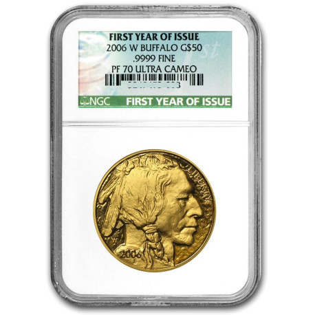 1 oz GOLD BUFFALO 2006 PROOF NGC PF 70 ULTRA CAMEO- FIRST YEAR OF ISSUE