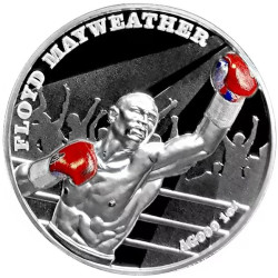 1 oz silver FLOYD MAYWEATHER 2024 Proof Coloured
