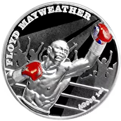 1 oz silver FLOYD MAYWEATHER 2024 Proof Coloured