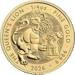 U.K. 1/4 oz gold TUDOR BEASTS The LION 2026 BU £25