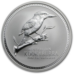 PM 2 oz silver KOOKABURRA 2003 $2 Proof