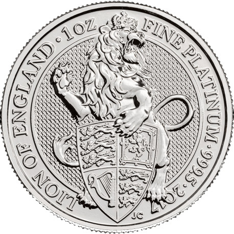 1 oz PLATINIUM PLATINUM QUEEN'S BEAST £100 WHITE LION 2021