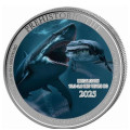 1 oz silver Prehistoric Life 2 CARNOTAURUS 2025 COLOURED bu 20FR BU