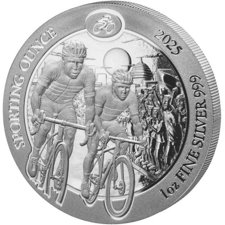 1 oz silver RWANDA SPORTSERIES 2025 CYCLING bu 