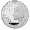 UK 2 OZ SILVER britannia 2024 £5 Proof 