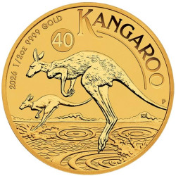 PM 1/2 oz GOLD NUGGET 2025 BU $50 Australia KANGAROO