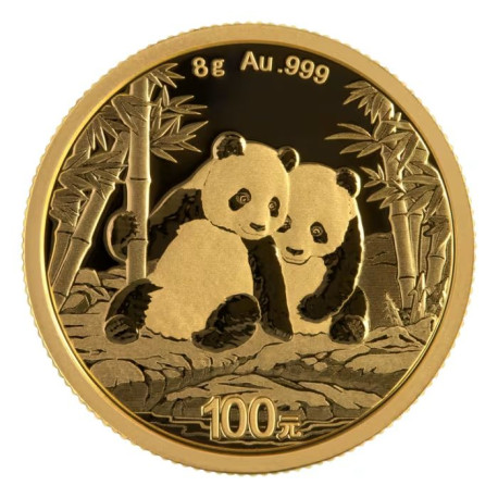 Gold CHINA PANDA 8 GR 2025 Yuan 100