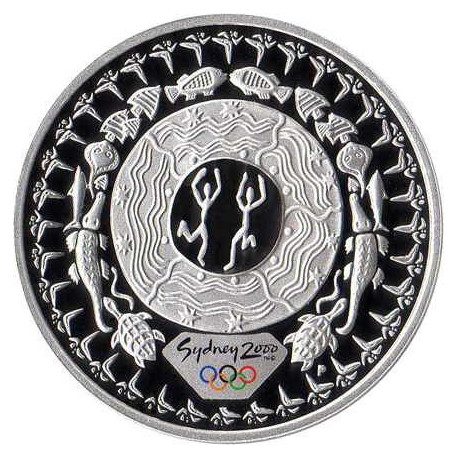PM 1 oz silver 2000 Sydney Olympics Opera House Australia Proof 