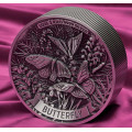 Butterfly 2025 2 Kilo Silver High Relief Antiqued Coin