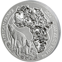 1 oz SILVER RWANDA MARTIAL EAGLE 2025 CFA 50 BU