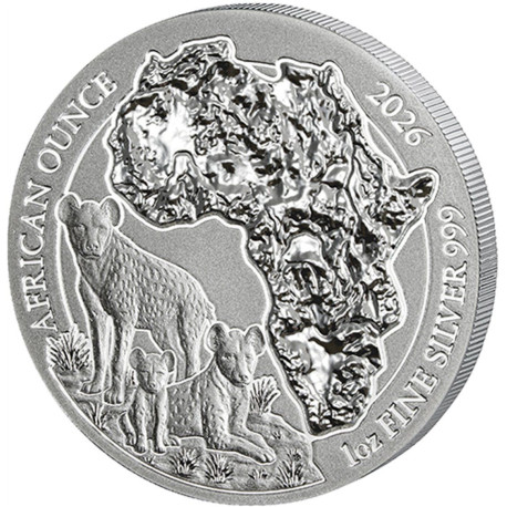 1 oz SILVER RWANDA MARTIAL EAGLE 2025 CFA 50 BU