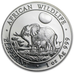 1 oz silver Somalia ELEPHANT 2011 bu