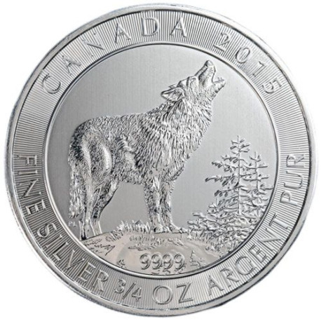 3/4 oz Canadian Silver Wolf Moon 2017